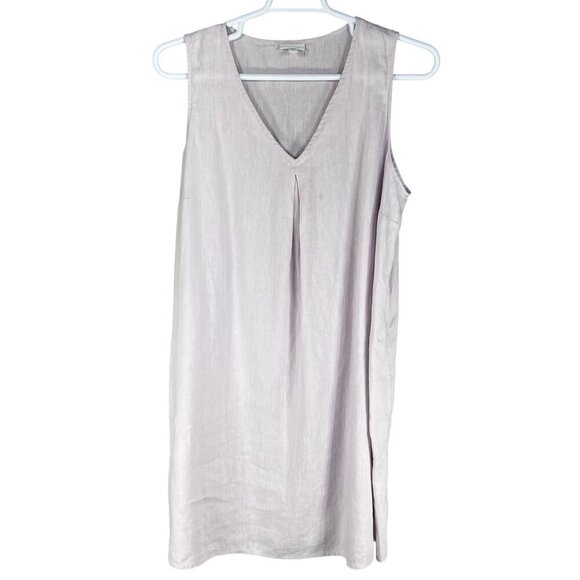 J. Jill Love Linen Women XL Lavender Sleeveless Shift Dress Minimalist Lagenlook - Picture 7 of 14